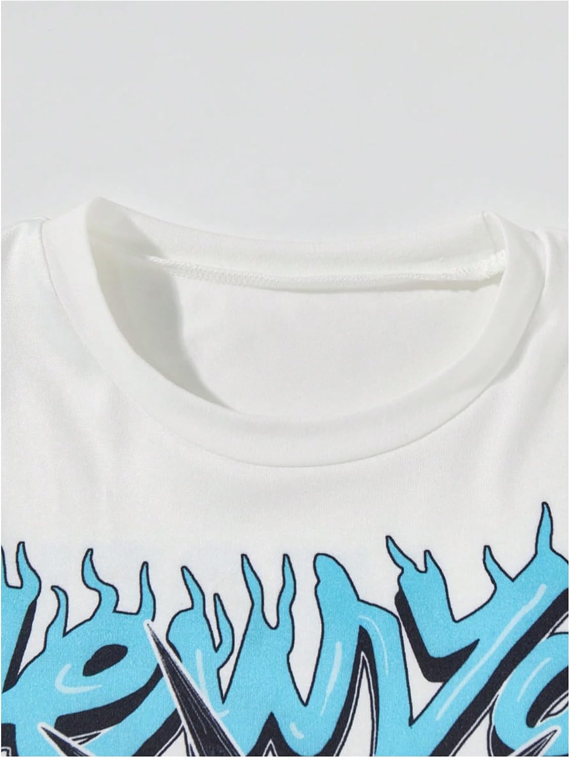 VIPWOLF Boy's Clothing Sets Y2K Short Sleeve Oversized Cool Graphic Tees and Gothic Sweat Shorts Streetwear