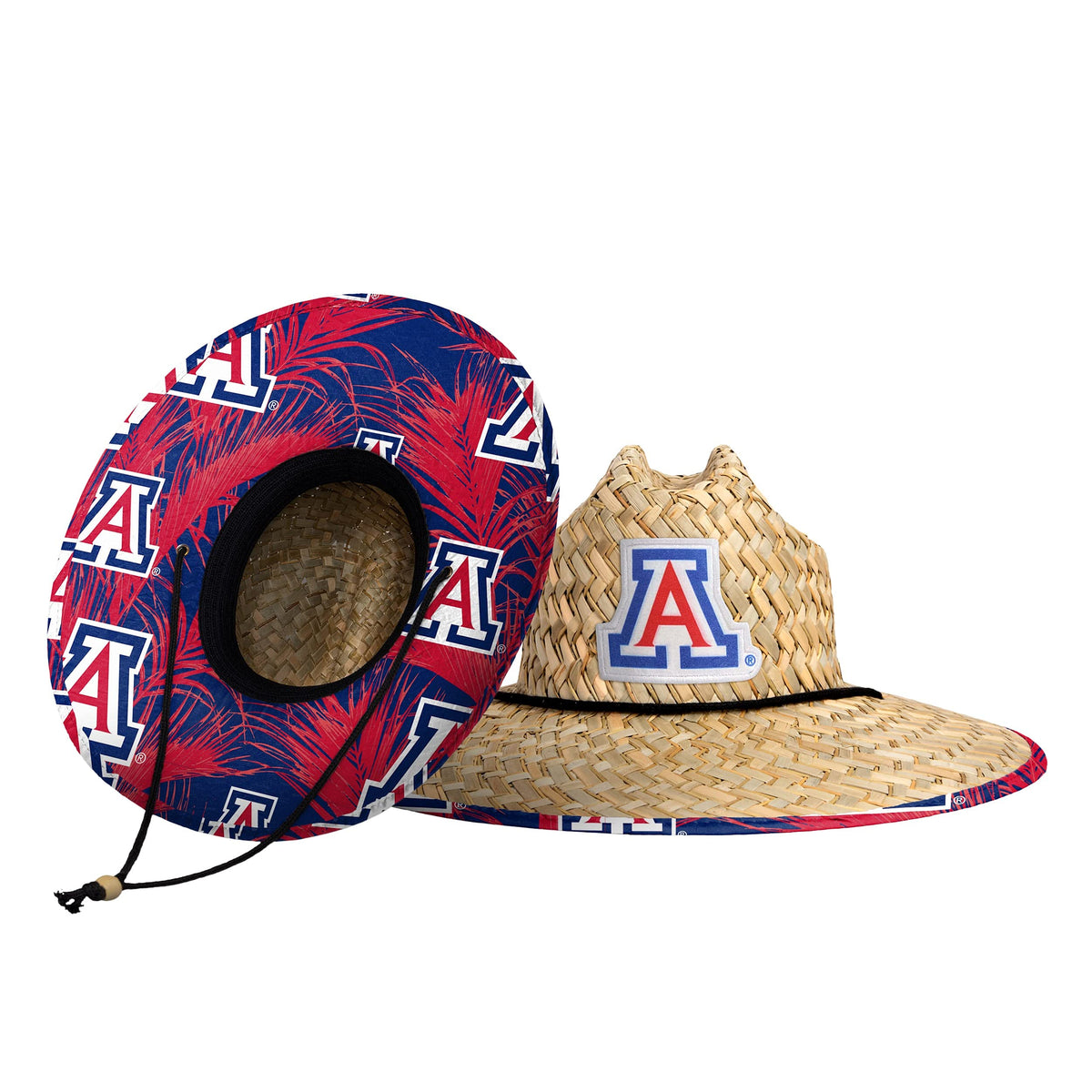 FOCO Men's NCAA College Team Logo Floral Straw Sun Hat