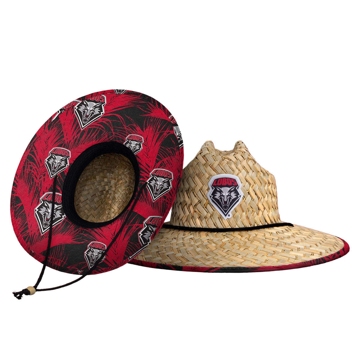 FOCO Men's NCAA College Team Logo Floral Straw Sun Hat