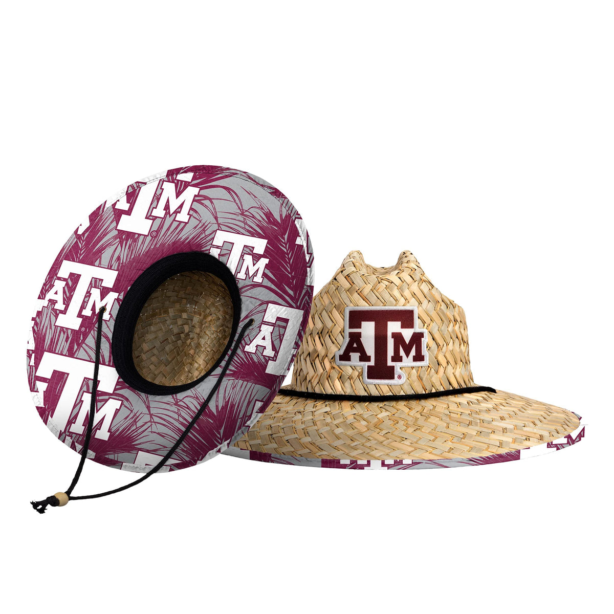 FOCO Men's NCAA College Team Logo Floral Straw Sun Hat