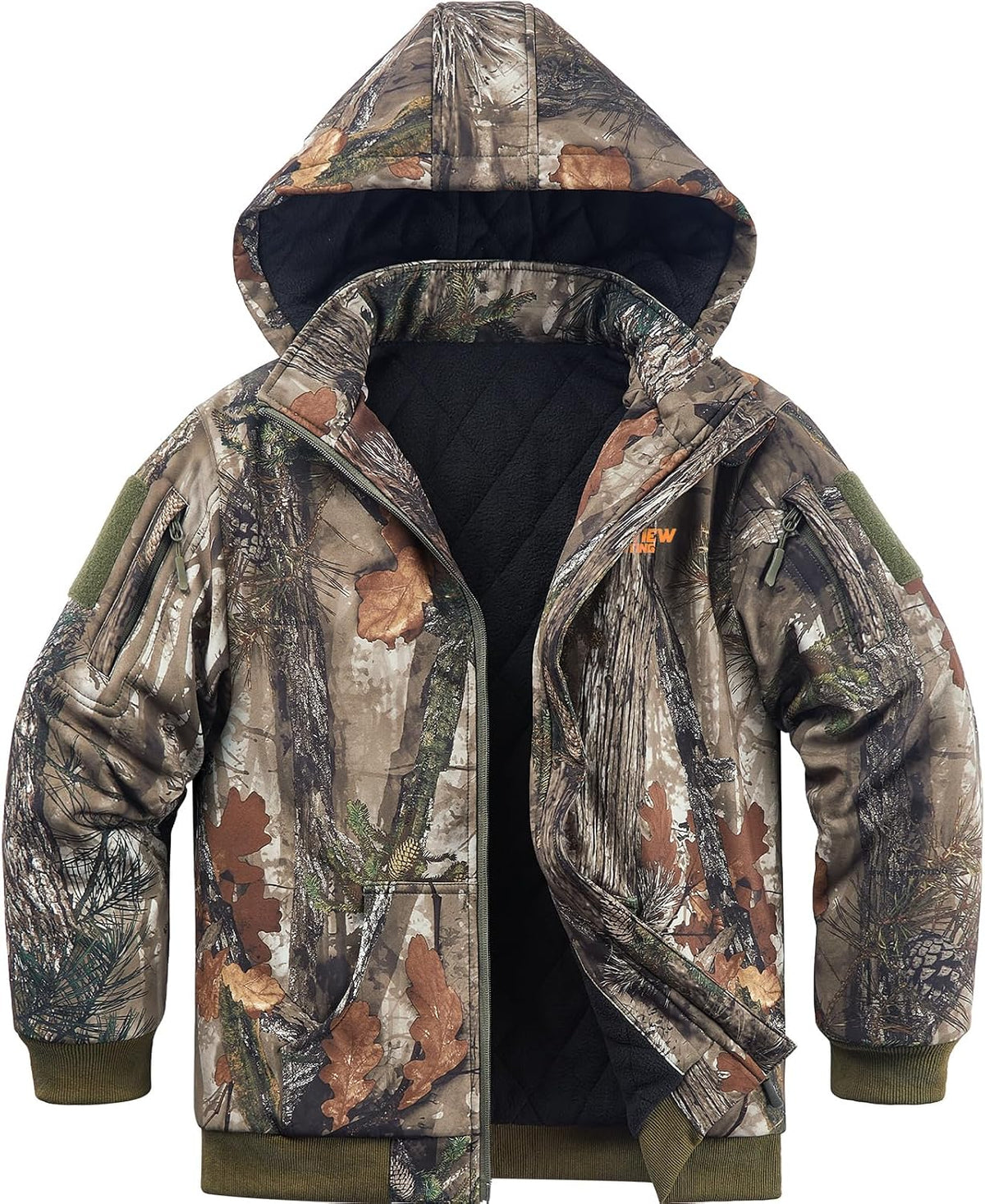 NEW VIEW Kids Camo Hunting Clothes Silent, Youth Hunting Jacket for Cold Winter, Camouflage Hunting Coat for Boys & Girls