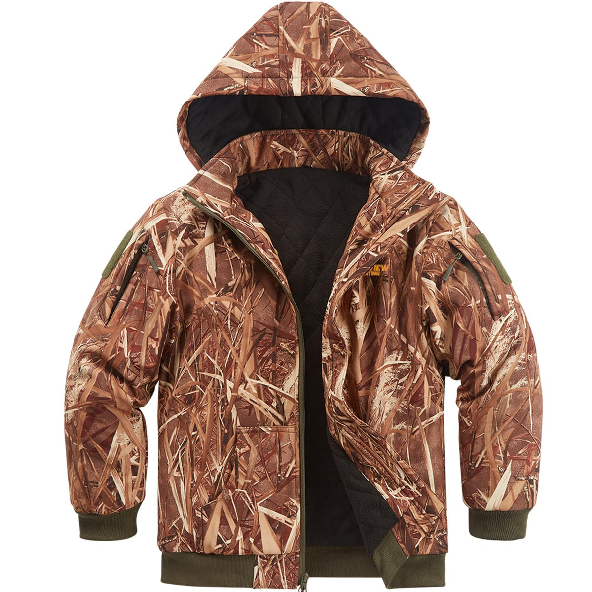 NEW VIEW Kids Camo Hunting Clothes Silent, Youth Hunting Jacket for Cold Winter, Camouflage Hunting Coat for Boys & Girls