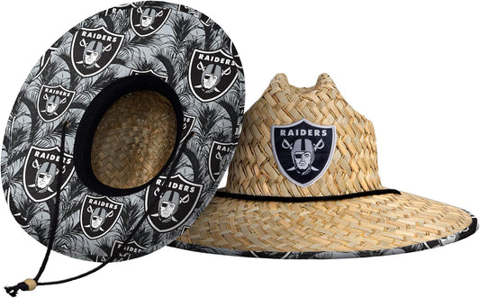 FOCO Men's NCAA College Team Logo Floral Straw Sun Hat