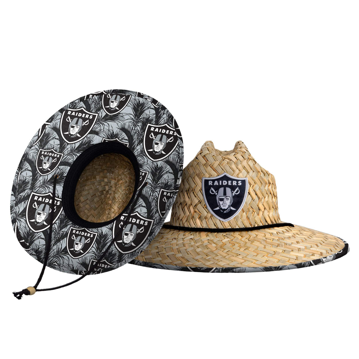 FOCO Men's NCAA College Team Logo Floral Straw Sun Hat