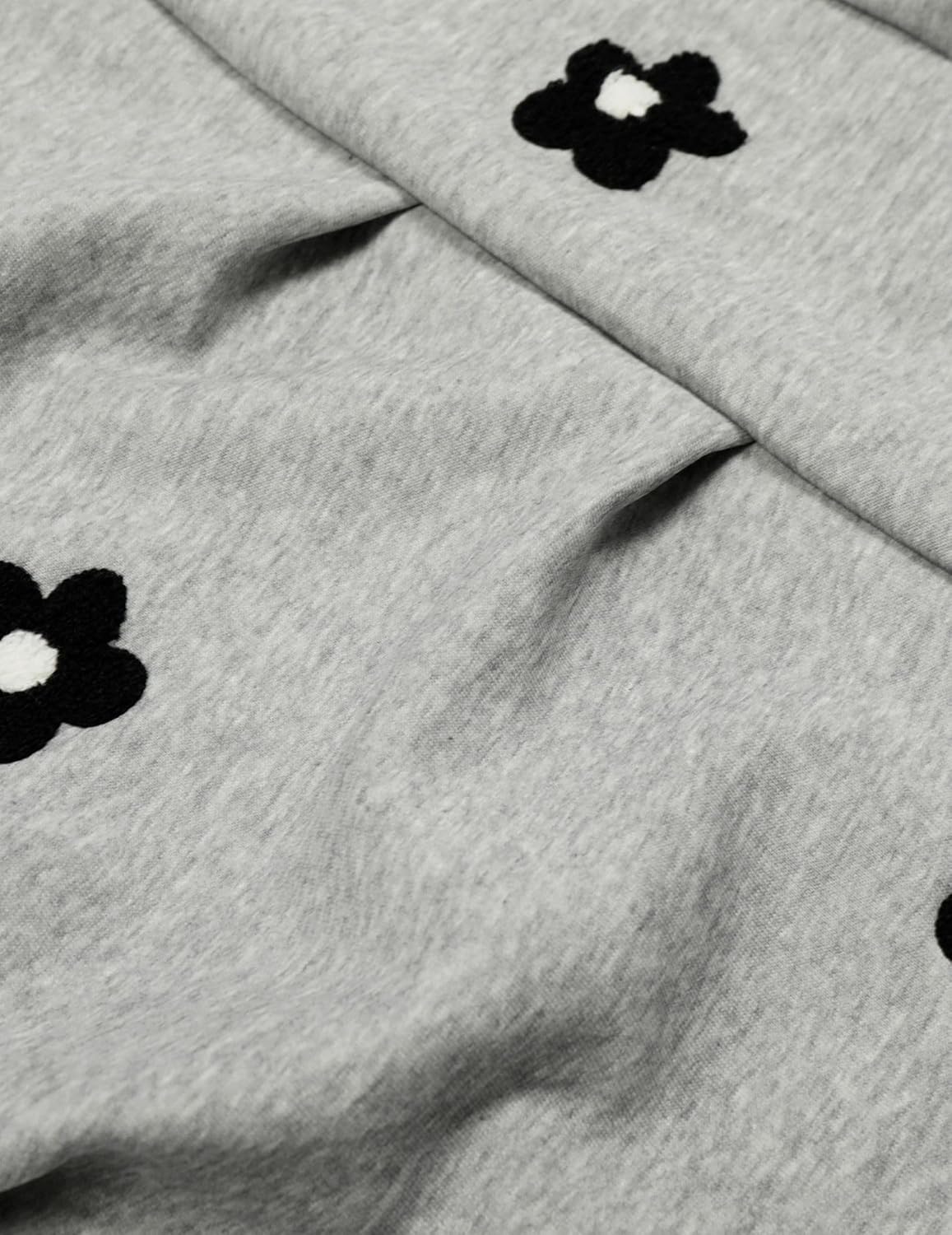 Aelfric Eden Baggy Wide Leg Sweatpants Flower Embroidery Casual Y2K Elastic Drawstring Lantern Barrel Lounge Trouser Pants