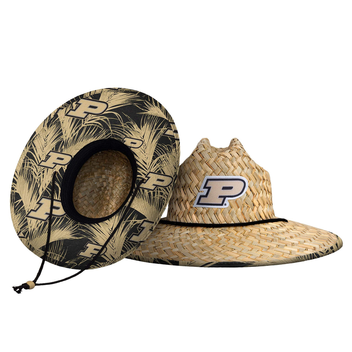 FOCO Men's NCAA College Team Logo Floral Straw Sun Hat