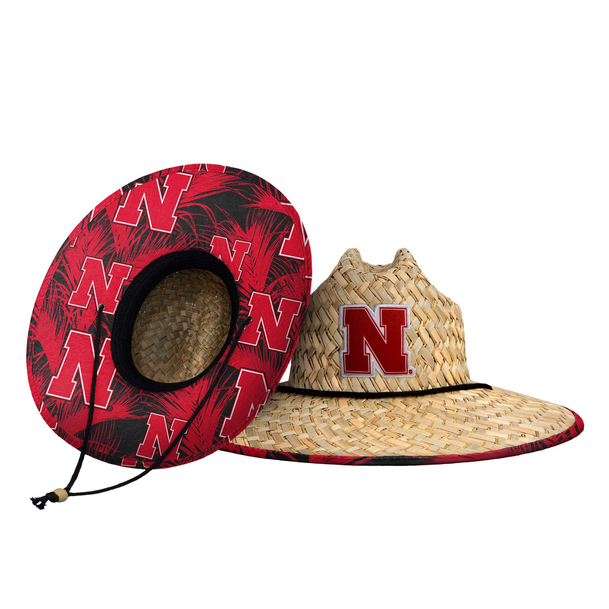 FOCO Men's NCAA College Team Logo Floral Straw Sun Hat