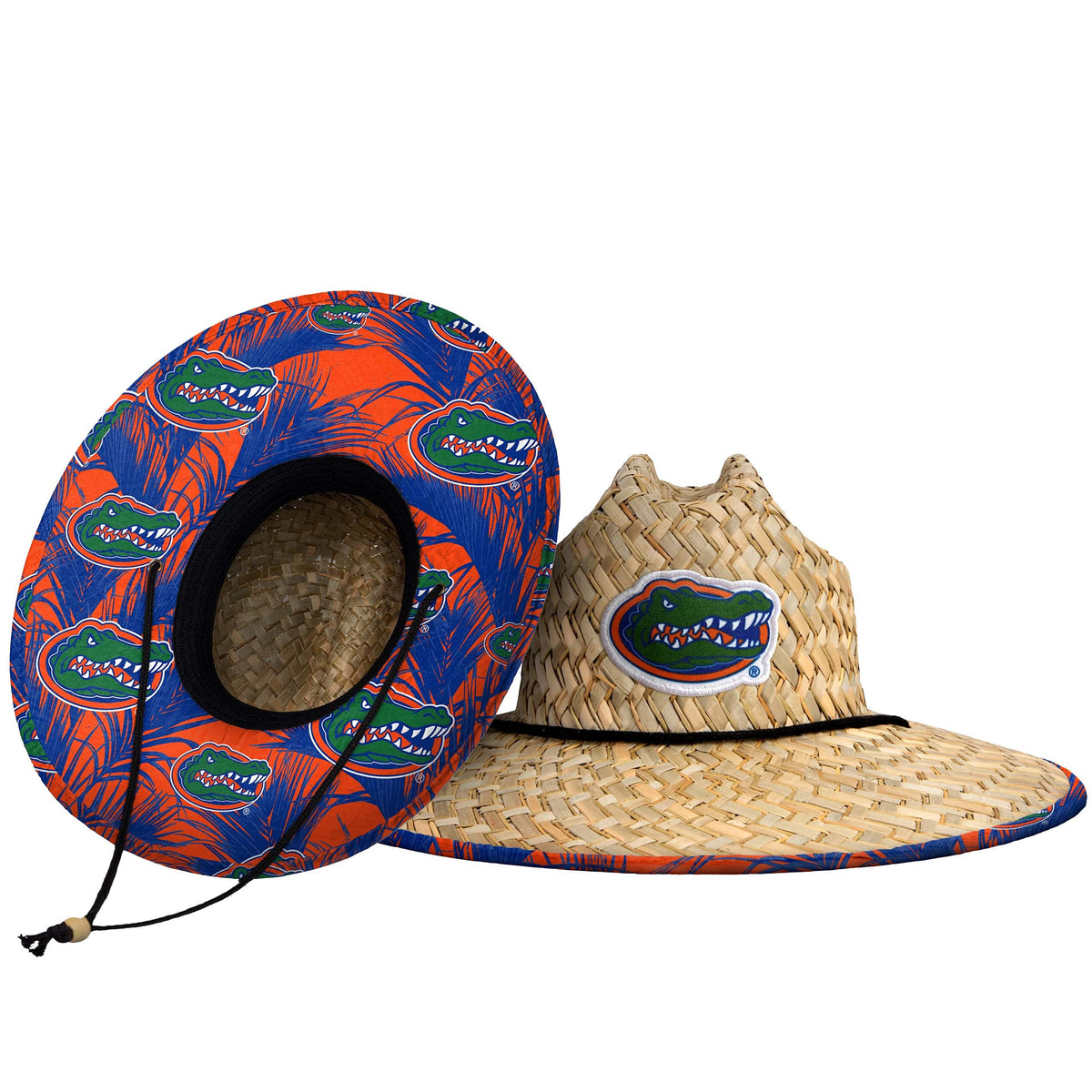 FOCO Men's NCAA College Team Logo Floral Straw Sun Hat