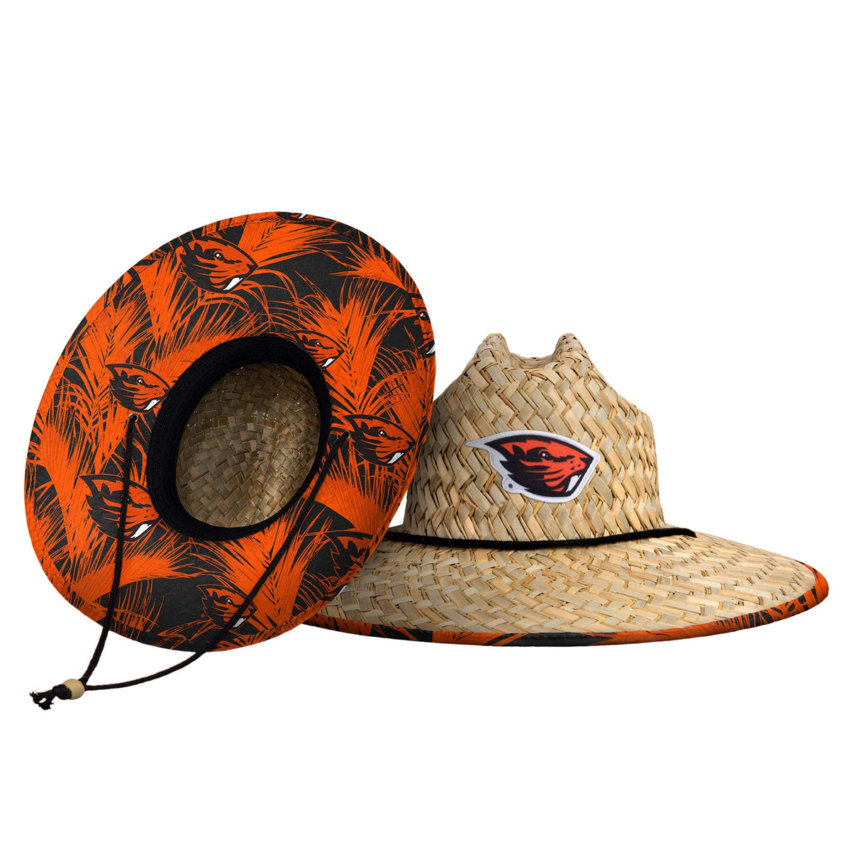 FOCO Men's NCAA College Team Logo Floral Straw Sun Hat