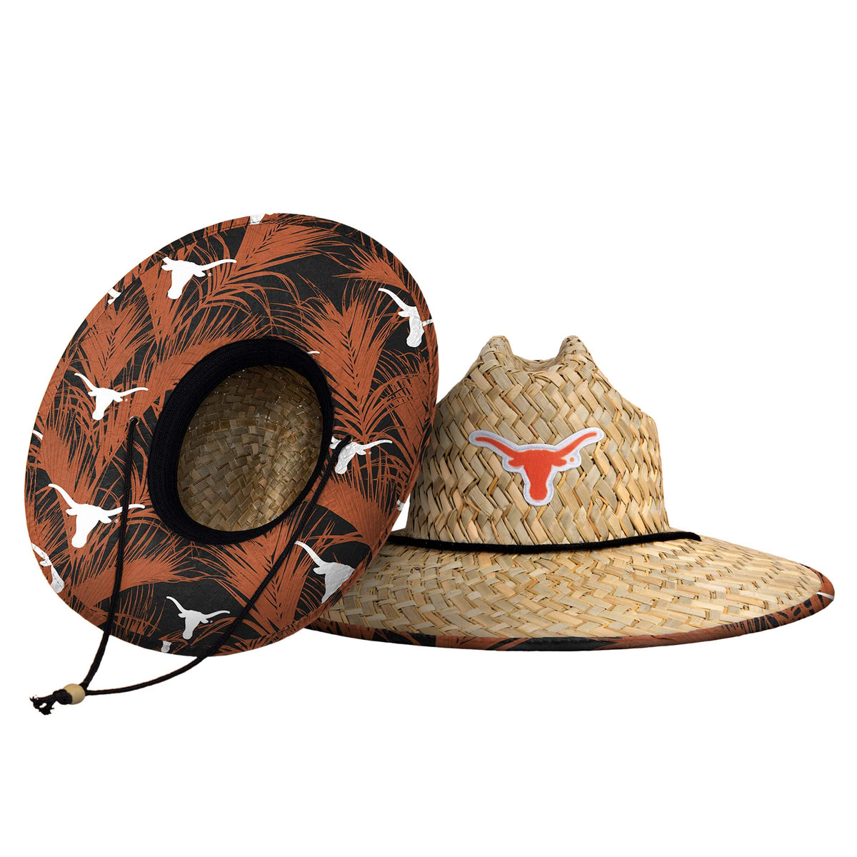 FOCO Men's NCAA College Team Logo Floral Straw Sun Hat