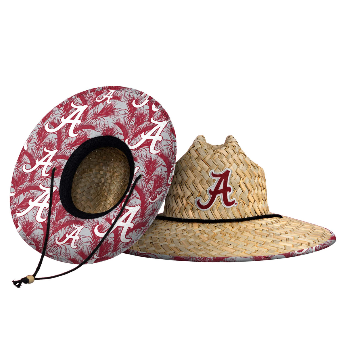 FOCO Men's NCAA College Team Logo Floral Straw Sun Hat