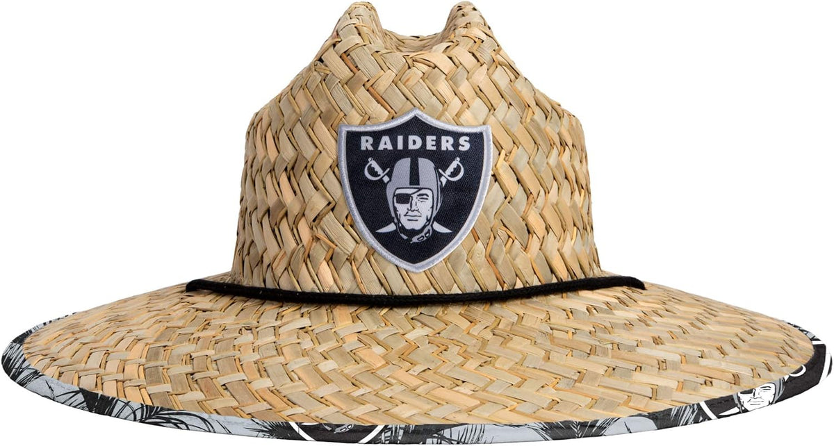 FOCO Men's NCAA College Team Logo Floral Straw Sun Hat