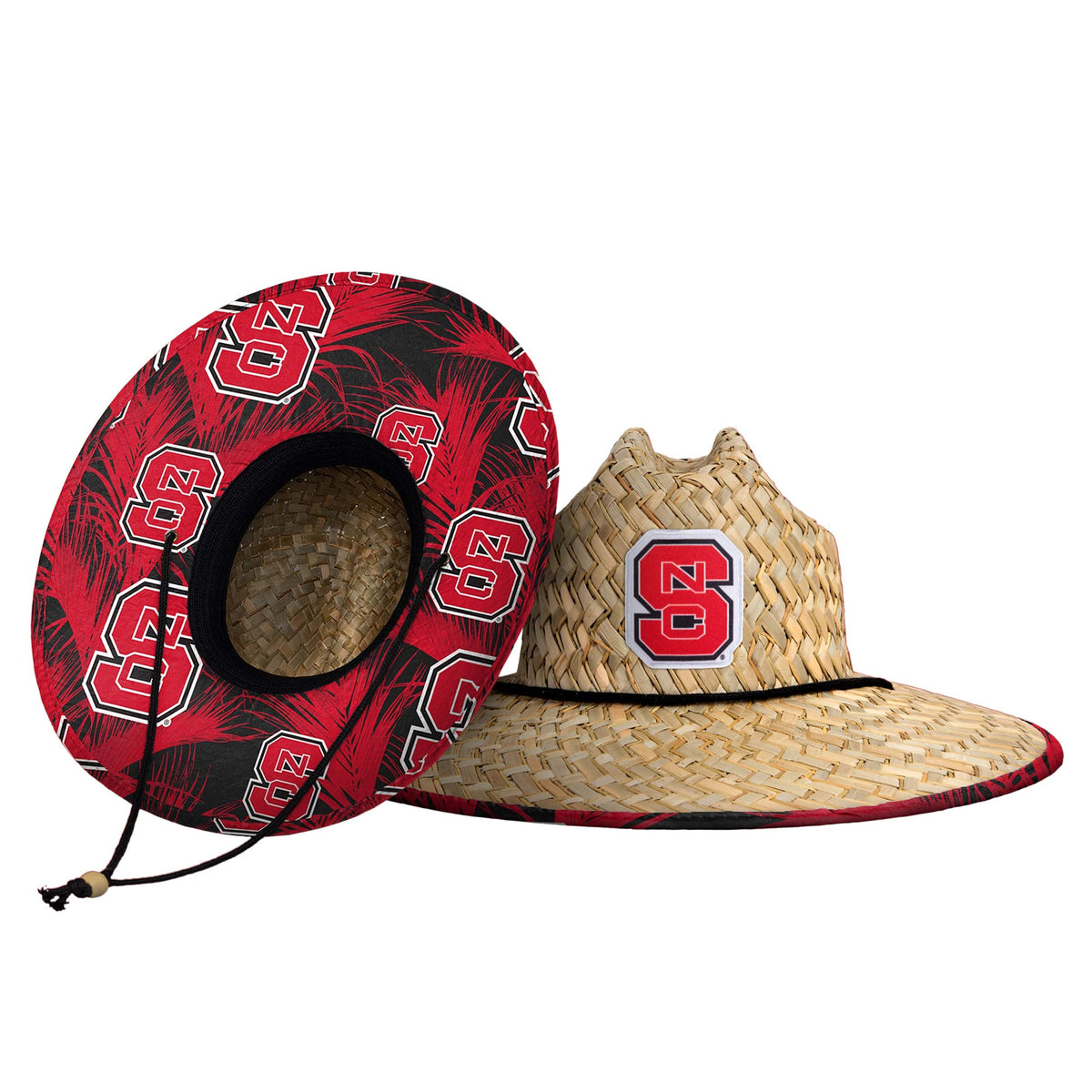 FOCO Men's NCAA College Team Logo Floral Straw Sun Hat