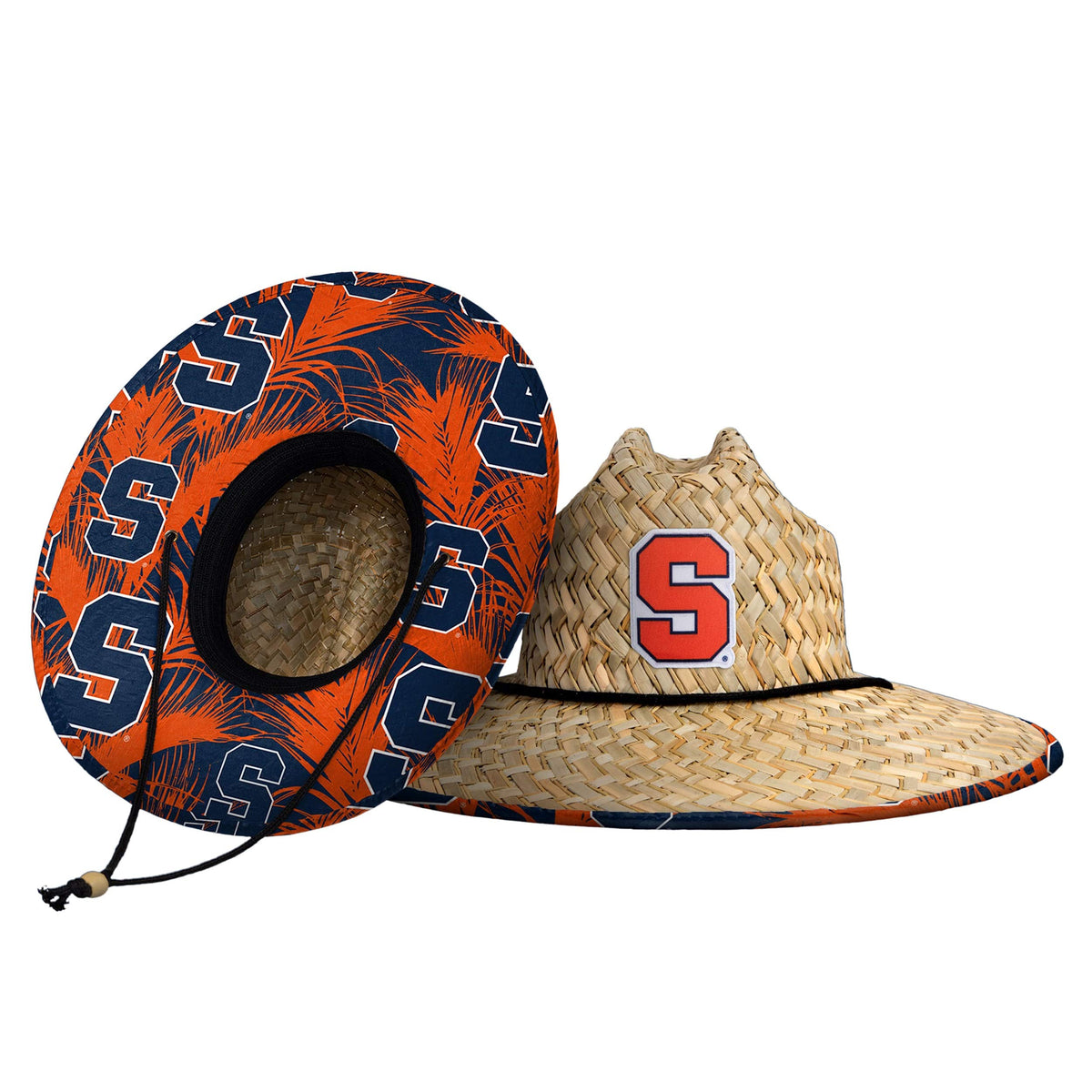 FOCO Men's NCAA College Team Logo Floral Straw Sun Hat
