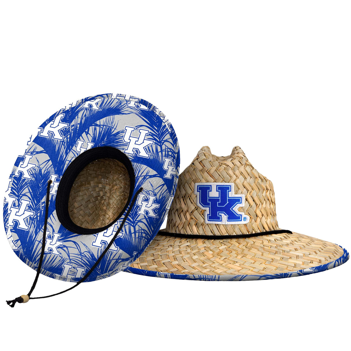 FOCO Men's NCAA College Team Logo Floral Straw Sun Hat