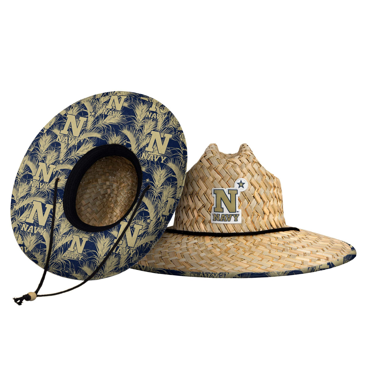 FOCO Men's NCAA College Team Logo Floral Straw Sun Hat