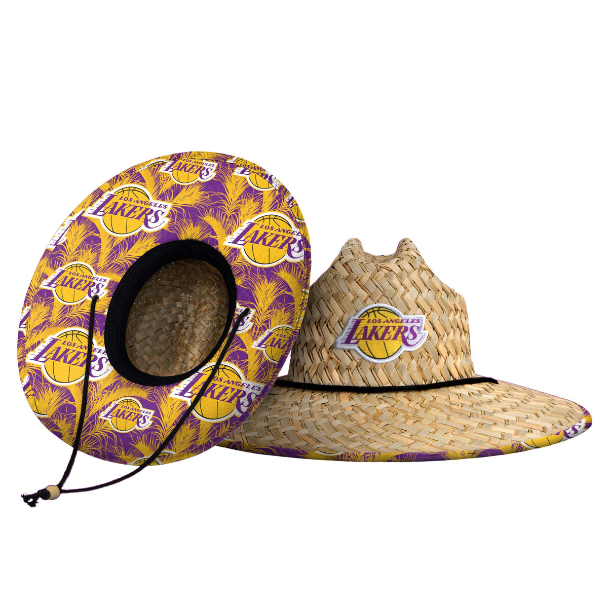 FOCO Men's NCAA College Team Logo Floral Straw Sun Hat